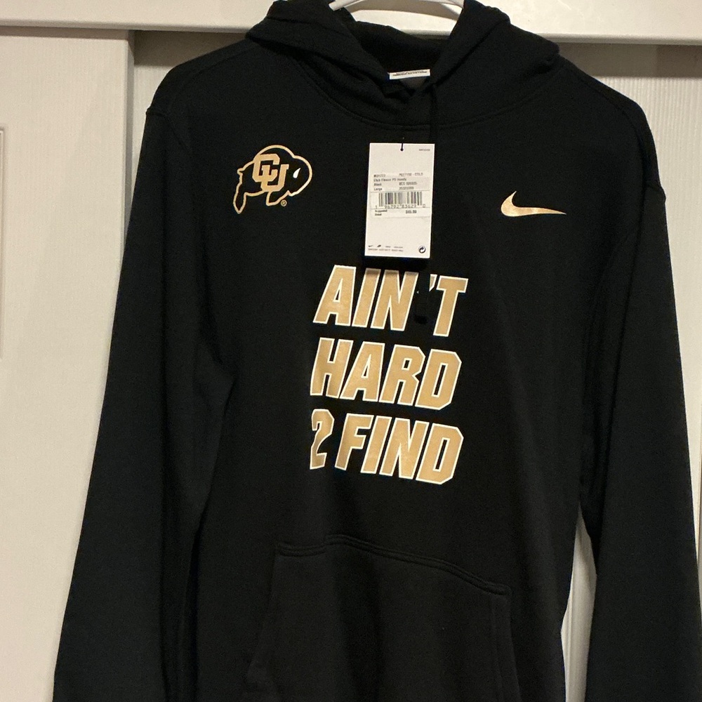 Nike Black Hoodie with Cream Accents